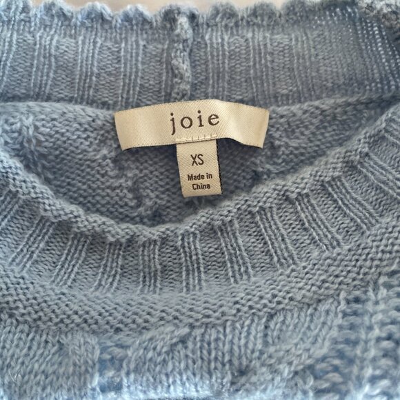 EUC Joie Tenzin Cashmere Wool Mock Neck Sweater Thistle Blue Size XS - Picture 5 of 5